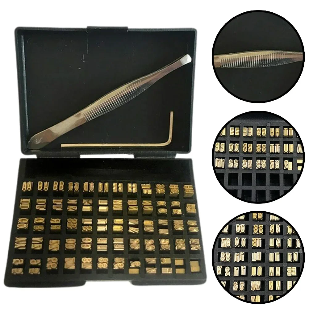 Commercial Ribbon Printing Machine - 120pcs Hot Stamp Copper Letters 2x4x15mm