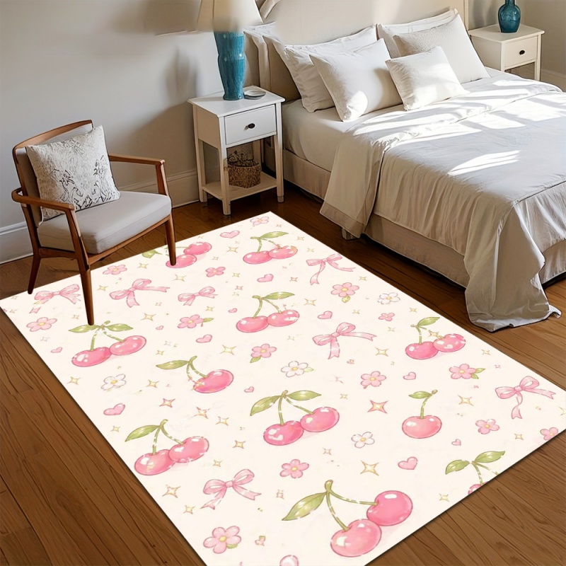 Cute Pink Striped Bow Area Rug - Commercial Ribbon Printing Machine 评论和价格