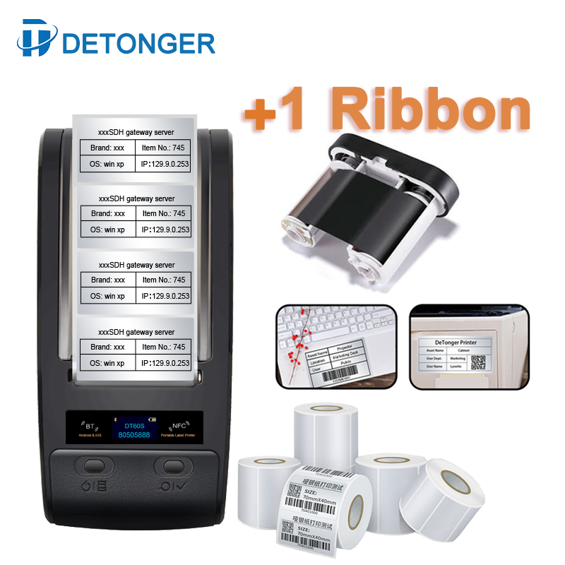 DETONGER Portable Thermal Tran - Commercial Ribbon Printing Machine 评论和价格