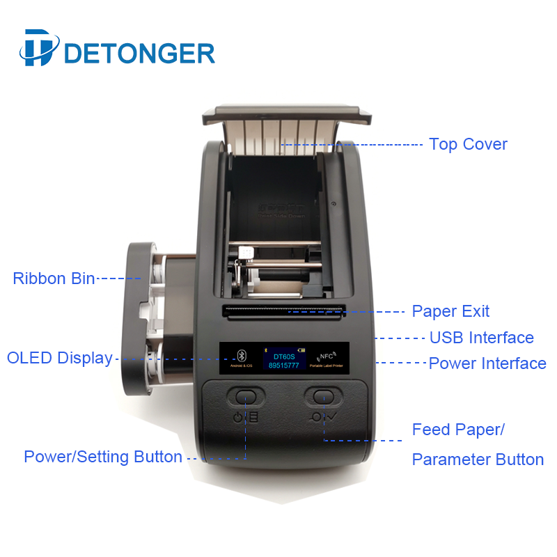 DETONGER Portable Thermal Tran - Commercial Ribbon Printing Machine 评论和价格